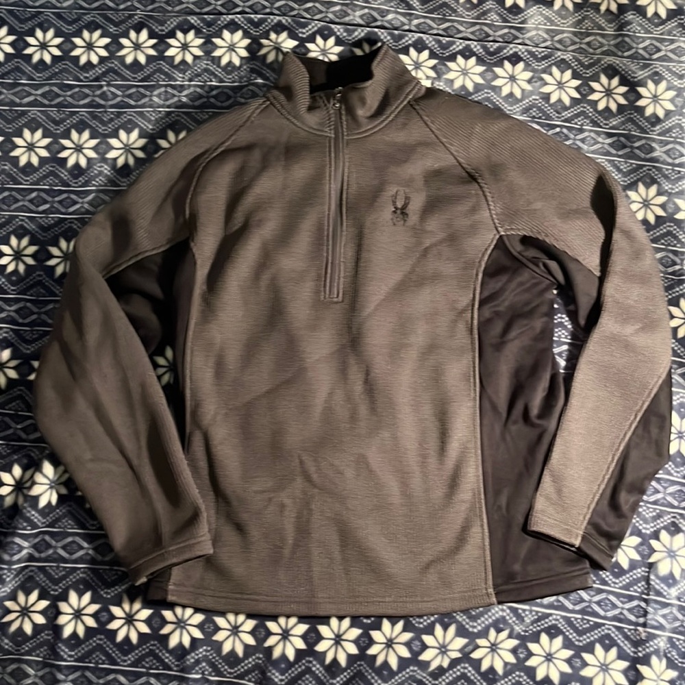 SPYDER Half-Zip waffle knit Sweater Style 507380 Men's Ski Snowboarding Pullover